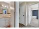 Hallway leads to a bathroom and a bedroom at 4693 Mill Valley Dr, Las Vegas, NV 89120