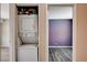 Stacked washer and dryer in hall closet at 4693 Mill Valley Dr, Las Vegas, NV 89120
