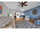 Inviting living room showcases open layout to kitchen and comfortable seating area at 471 Fallwood Ln, Las Vegas, NV 89107
