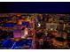 Stunning night aerial of the dazzling Las Vegas Strip with bright lights and vibrant cityscape at 4718 Nara Vista Way # 104, Las Vegas, NV 89103