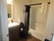Modern bathroom featuring a black toilet, and a shower/tub combination at 4730 E Craig Rd # 1155, Las Vegas, NV 89115