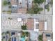 Aerial view showcasing the property with its approximate 30,056 sq ft lot size, buildings, and surroundings at 4805 Jay Ave, Las Vegas, NV 89130