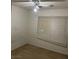 Bare bedroom with a window featuring blinds and a ceiling fan for a simple, functional space at 5334 Floating Flower Ave, Las Vegas, NV 89139