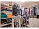 Walk-in closet with extensive shelving and hanging space for organized storage at 541 Tokopah Falls St, Las Vegas, NV 89138