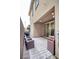 Comfortable outdoor patio space with sliding glass door access at 541 Tokopah Falls St, Las Vegas, NV 89138