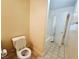 Standard bathroom featuring a toilet, and a shower/tub combo at 9462 Alhambra Valley St, Las Vegas, NV 89178