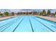 Large community pool with multiple lanes and comfortable lounge chairs, ideal for relaxation and recreation at 9876 Heather Moore Ave, Las Vegas, NV 89166