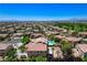 Panoramic aerial view showcasing the neighborhood featuring mature landscaping, community pools, and well-maintained homes at , North Las Vegas, NV 89084