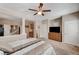 Spacious bedroom with a ceiling fan and neutral decor at , North Las Vegas, NV 89084