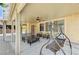 Covered patio with seating and ceiling fan at , North Las Vegas, NV 89084