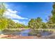 Picturesque pond surrounded by lush trees and greenery, creating a serene and inviting atmosphere at 10009 Coral Sands Dr, Las Vegas, NV 89117