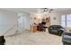 Upstairs loft area with staircase, tile flooring, and adjacent office space at 1017 Pebble Lake St, Henderson, NV 89011