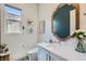 Chic powder room with modern fixtures and stylish decor elements at 11912 Skyline Arch Ct, Las Vegas, NV 89138