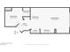 Detailed floor plan of the apartment highlighting room dimensions at 135 E Harmon Ave # 3816, Las Vegas, NV 89109
