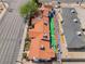 Property with a terracotta roof and well-maintained landscaping as seen from above at 300 N 14Th St, Las Vegas, NV 89101