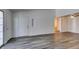 Open concept living area with ceiling fan and sliding glass doors for great lighting at 3318 N Decatur Blvd # 2138, Las Vegas, NV 89130