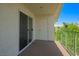 Open-air balcony with sliding glass door and exterior storage at 3550 Bay Sands Dr # 3006, Laughlin, NV 89029