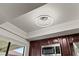 Kitchen ceiling with a modern light fixture and dark wood cabinets at 3936 Applecrest St, Las Vegas, NV 89108