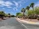 Community entrance with palm trees and signage for Cactus Hills South neighborhood at 5524 Markley Ave, Las Vegas, NV 89141