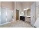Primary bathroom featuring a large shower and separate vanity at 5586 Golden Leaf Ave, Las Vegas, NV 89122