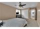 Bedroom with neutral tones, large closet, and carpet flooring at 6108 Shallow Springs St, Las Vegas, NV 89130