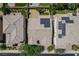 Overhead shot of modern houses with solar panels and well-kept landscaping at 6403 Ava Ridge Ave, Las Vegas, NV 89141