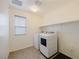Laundry room with a window, washer, dryer, and built-in shelving at 6403 Ava Ridge Ave, Las Vegas, NV 89141