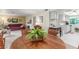 Bright dining area open to kitchen offers seating for four at 768 Lawrence Dr, Henderson, NV 89015