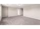 Spacious bedroom featuring neutral paint, carpet, closet, and a ceiling light fixture at 7733 Rosebark Cliffs St, North Las Vegas, NV 89084