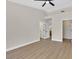 Bright, open bedroom with neutral walls and doors to bathroom and closet at 8513 Festival Dr, Las Vegas, NV 89134