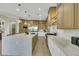 Spacious kitchen with stainless steel appliances, custom cabinets, and a large island at 10277 Roma Madre Ave, Las Vegas, NV 89135