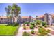 Beautiful grounds surround well-maintained condominium buildings, offering lush landscaping and curb appeal at 2212 Sunfish Dr # C, Henderson, NV 89014