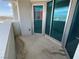 Condo balcony with light concrete, sliding glass doors and a view of the city at 2700 Las Vegas Blvd # 2811, Las Vegas, NV 89109