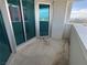 Condo balcony with light concrete, sliding glass doors and a view of the city at 2700 Las Vegas Blvd # 2811, Las Vegas, NV 89109