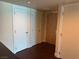Entryway with wood floors, storage closets and a door leading to a unit at 2700 Las Vegas Blvd # 2811, Las Vegas, NV 89109