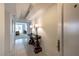 Welcoming hallway with marble floors and a decorative console table with stylish lamps at 2877 Paradise Rd # 906, Las Vegas, NV 89109