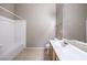 Bathroom with a shower and bathtub featuring tile flooring and neutral wall colors at 3351 Indian Shadow St # 204, Las Vegas, NV 89129