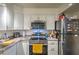 Modern kitchen featuring stainless steel appliances and beautiful countertop at 3930 University Center Dr # 706, Las Vegas, NV 89119