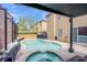 Enjoy the refreshing swimming pool and spa in this backyard oasis, perfect for relaxation and entertainment at 6630 Virtuoso Ct, Las Vegas, NV 89139