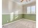 This bedroom has a neutral color scheme, natural light and plush carpeting at 6826 Dovecote Ave, North Las Vegas, NV 89084