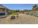 Fully fenced backyard with manicured lawn, fire pit, and covered patio for entertaining at 80 E Texas Ave, Henderson, NV 89015