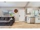 Comfortable living room featuring hardwood floors, neutral colors, and natural light at 80 E Texas Ave, Henderson, NV 89015