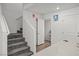 Carpeted staircase leading to the upper level of the home at 9929 Bumblebee Hills St, Las Vegas, NV 89141