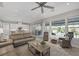 Open-concept living room with large windows and a sliding glass door offering great natural light and outdoor views at , Las Vegas, NV 89148