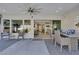 Relaxing covered patio with an outdoor seating area and views of the interior living spaces at , Las Vegas, NV 89148