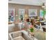 Open-concept living area with a view of the backyard and comfortable seating at 10420 Loma Portal Ave, Las Vegas, NV 89166
