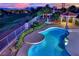 Resort style pool with lush landscaping, gazebo and amazing golf course views at 1984 Troon Dr, Henderson, NV 89074