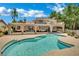 Inviting backyard pool and patio area with lush landscaping, perfect for outdoor entertaining at 1984 Troon Dr, Henderson, NV 89074