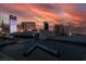Striking city view with Aria, Hollywood, and Polo Towers silhouetted against the colorful sky at 3722 S Las Vegas Blvd # 503, Las Vegas, NV 89158
