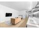 Efficient living space includes a modern kitchen, a cozy couch and a sleeping space at 3722 S Las Vegas Blvd # 503, Las Vegas, NV 89158